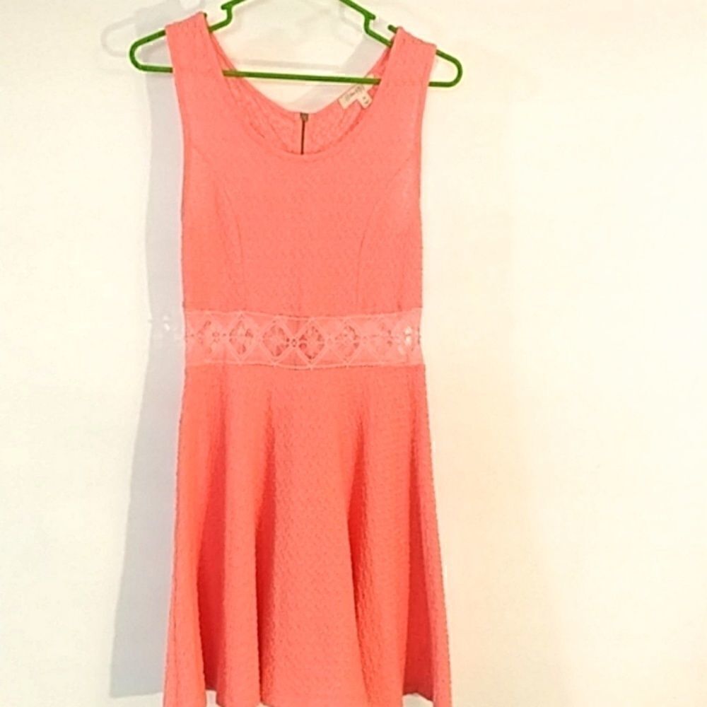 Love Fire Y2K Lace Waist Dress – Size M – Sleeveless, Zipper Back, Defined Waist